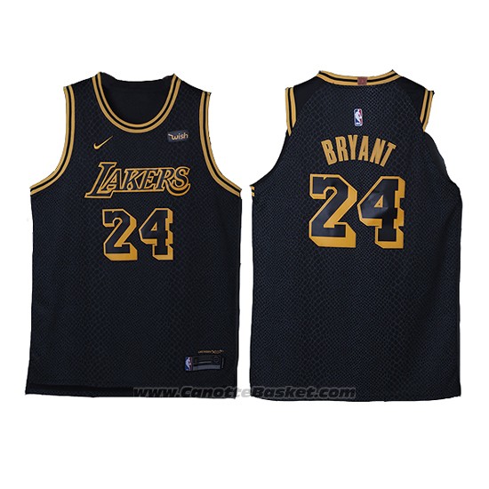 Maglia Los Angeles Lakers Kobe Bryant #24 Citta 2017-18 Nero